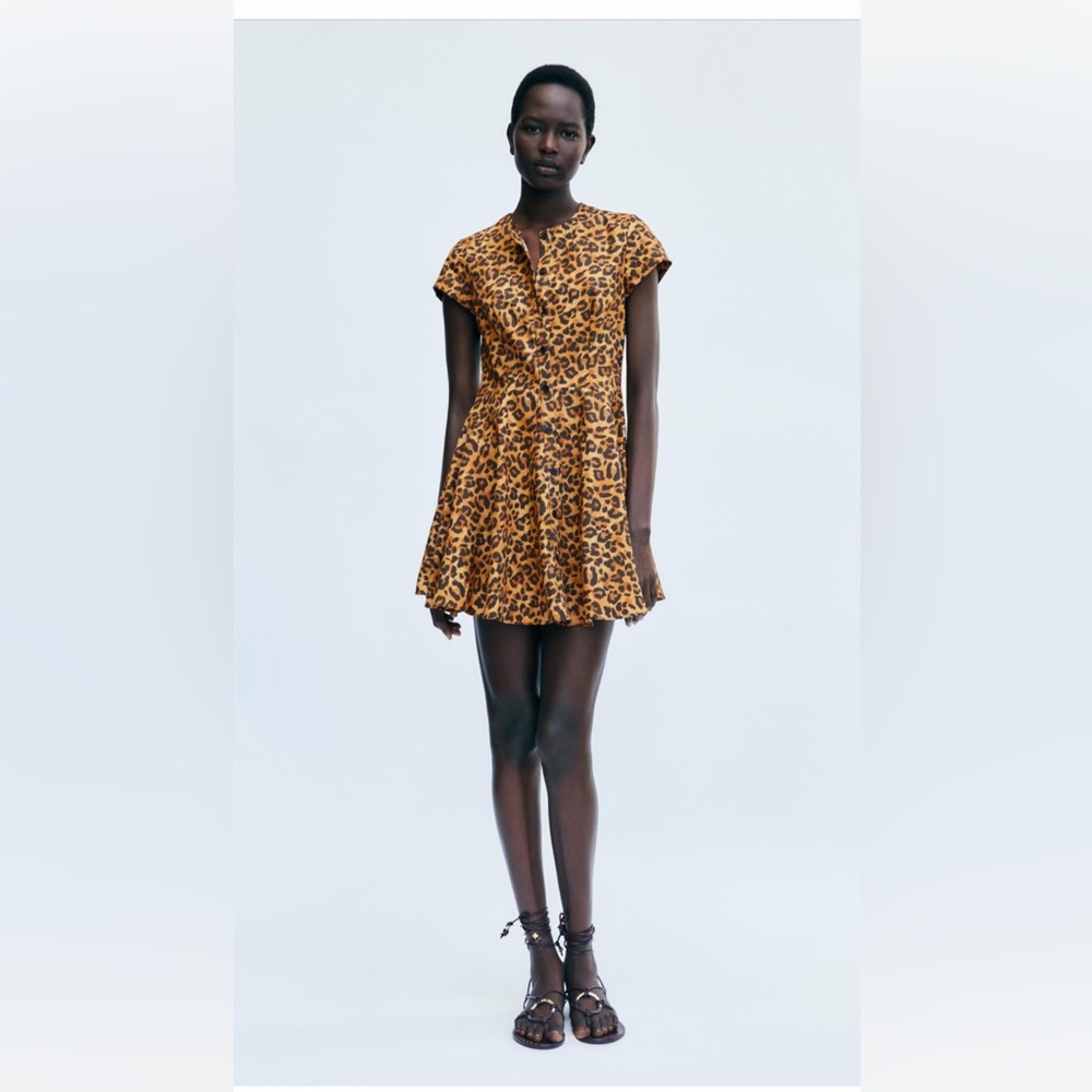 ZARA Leopard dress 100% cotton